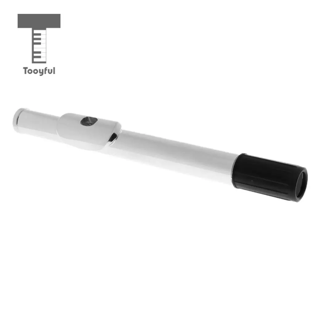 Tooyful Exquisite Brass Flute Head Joint Crown Woodwind Flutes Replacement Parts Silver