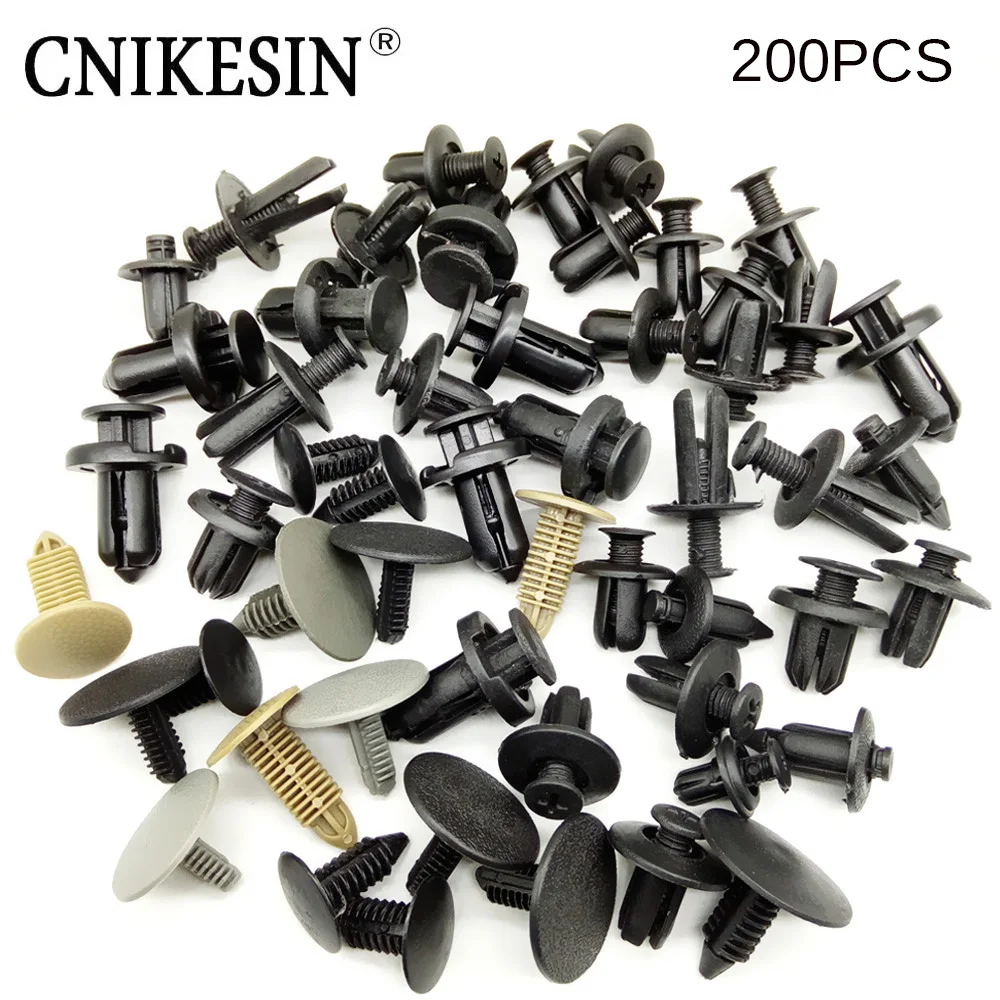 CNIKESIN 200Pcs Mixed Auto Fastener Universal Car Bumper Fender Liner