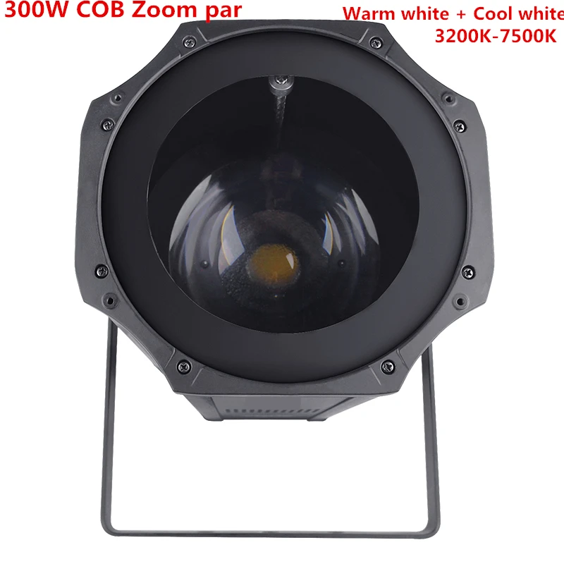 С масштабированием светодиодный Par 5 50 градусов LED 300W COB светильник теплый белый + холодный свет 2 в 1 RGBW 4
