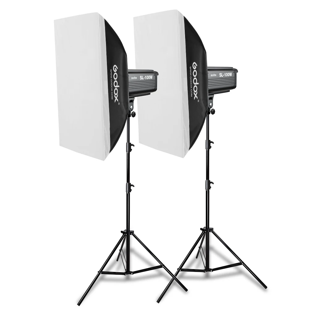 2x-Godox-SL-100W-100Ws-5600K-Studio-LED-Continuous-Photo-Video-Light-2x-2-8m-Light (1)