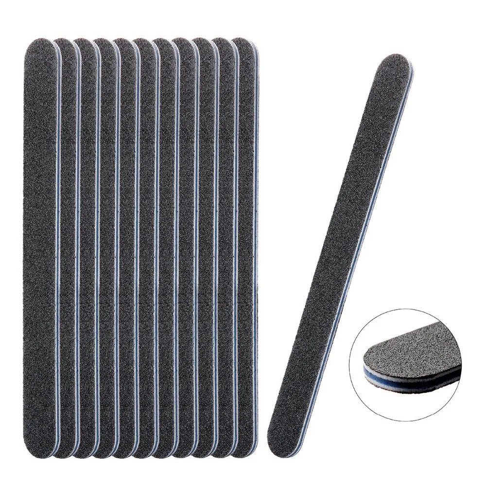 10pcs/pack Sanding Nail File Grit Washable Double Sided Emery Board 120