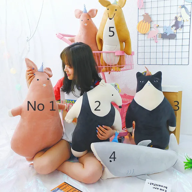 60cm new soft  animal series pillows, stuffed toys, cute doll nap cushion