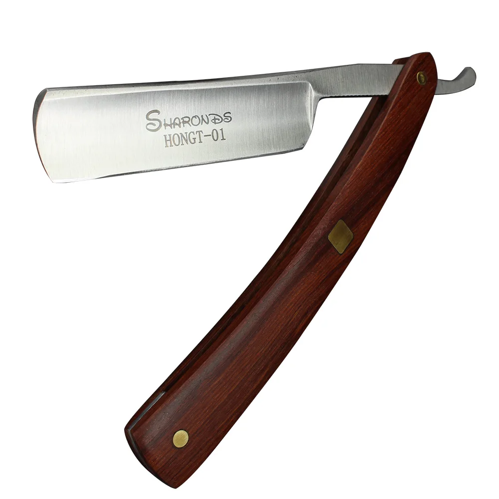 Buy Stainless Steel Wood Handle Men Razor Straight