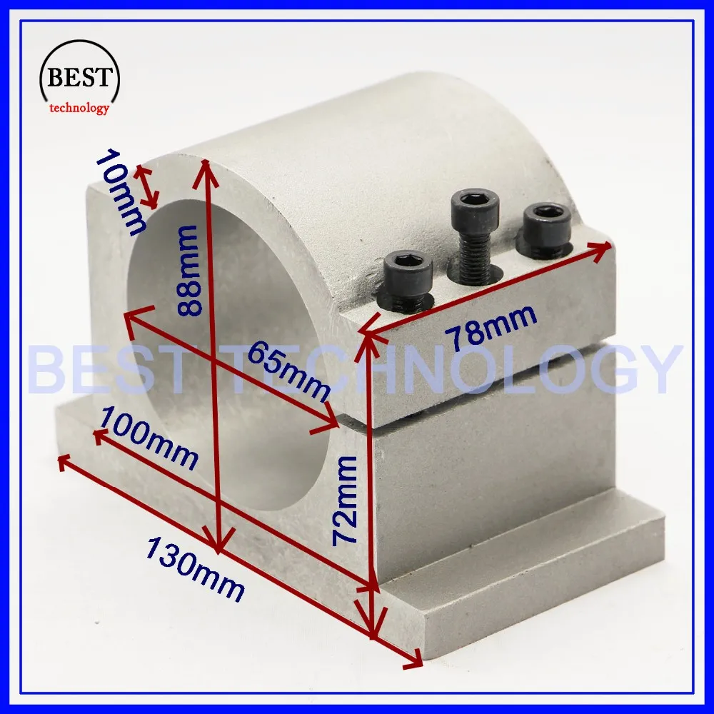 Диаметр 65 мм литой алюминиевый зажим шпинделя с ЧПУ мотор шпинделя кронштейн зажим ЧПУ станок шпиндель