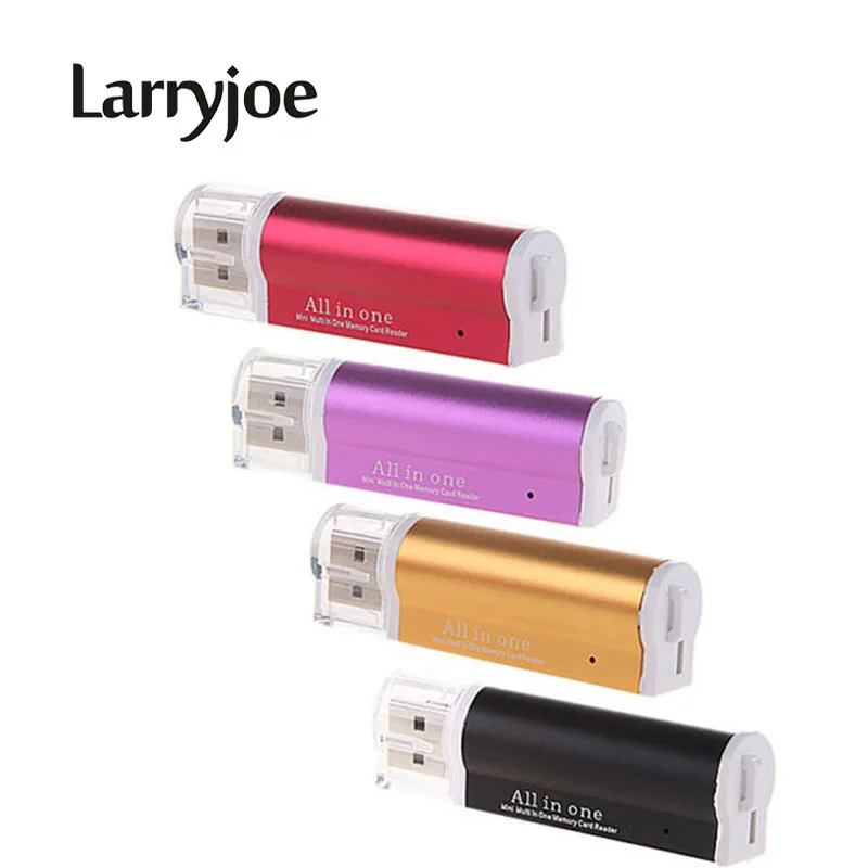

Larryjoe High Quality USB 2.0 All in 1 Multi Memory Card Reader for T-Flash MMC TF M2 Memory Stick Color Randomly Send