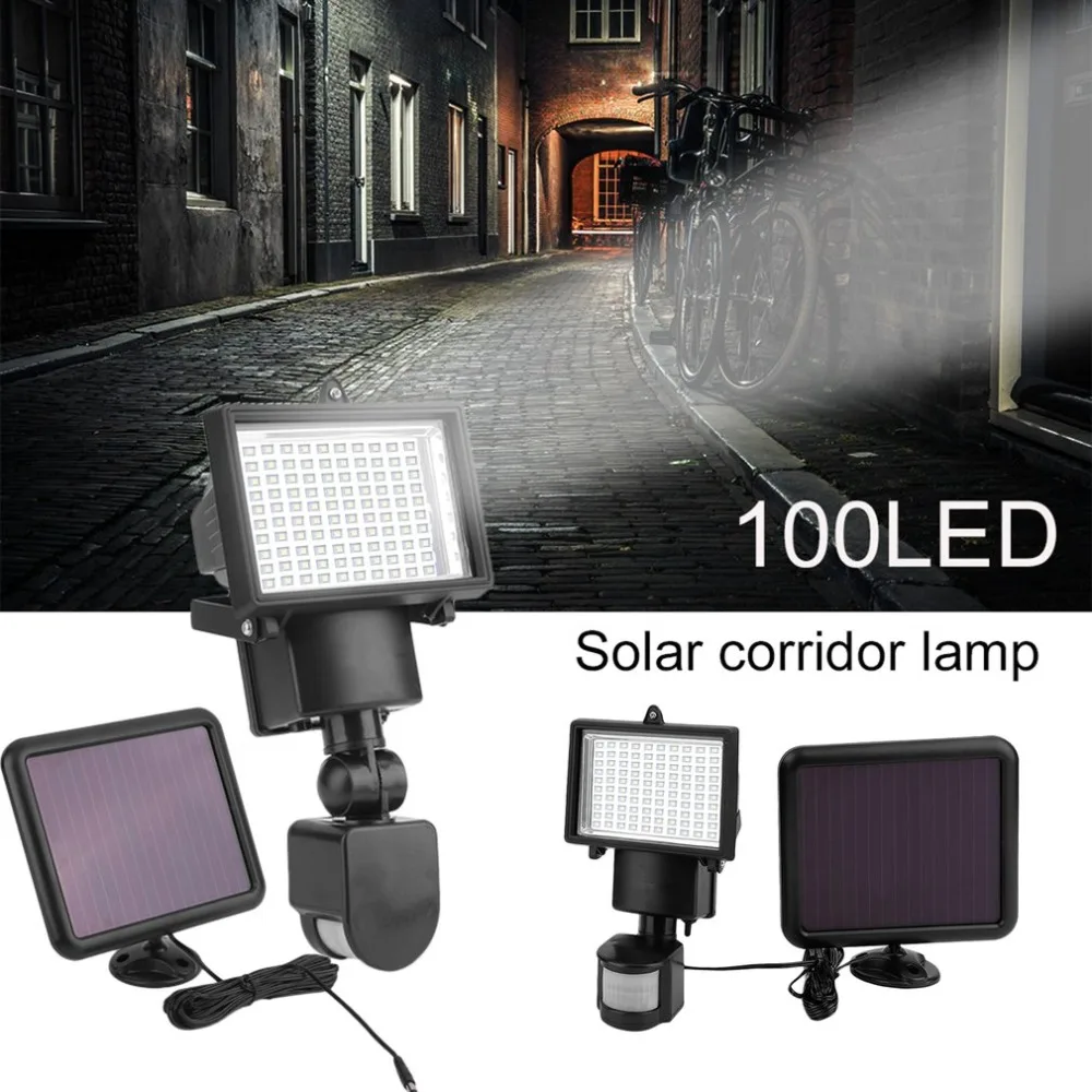 

2pcs Solar Power Panel 100 SMD LED Flood Light Motion Sensor Outdoor Garden Yard Street Path Landscape Seucrity Lamp Floodlight