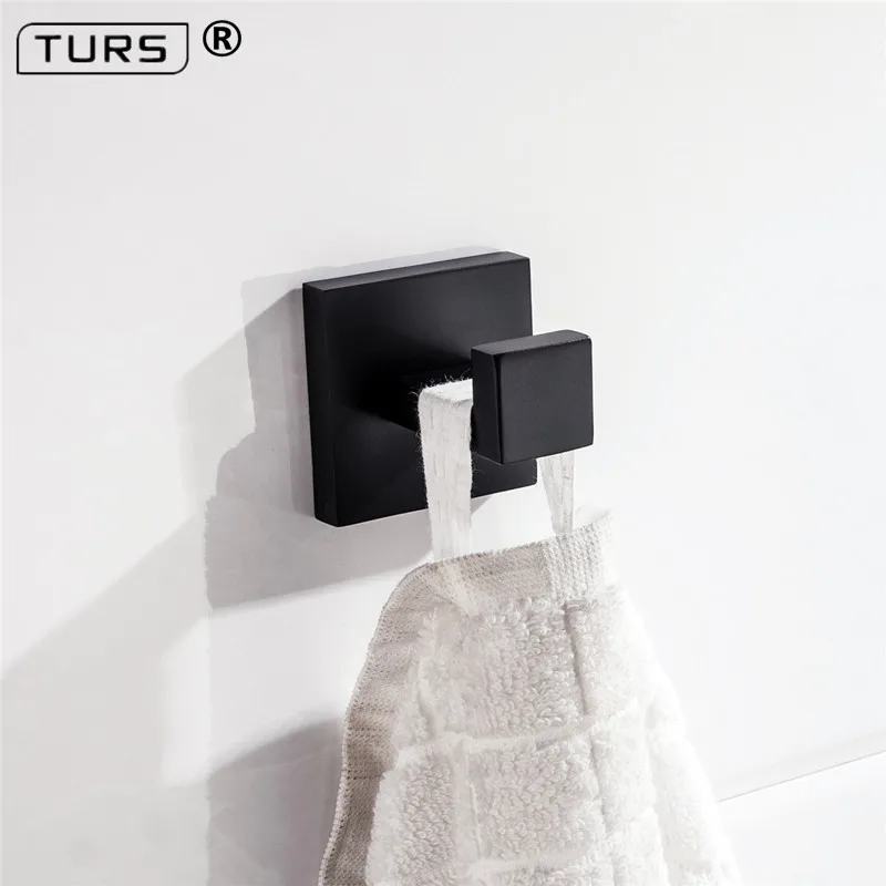 SUS 304 Stainless Steel Robe Hook Black Deluxe Matte Black Towel Hook