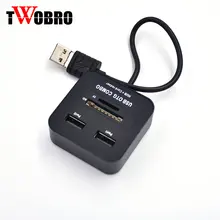 Micro USB концентратор 2 порта кардридер(SD/TF) многопортовый USB-адаптер концентратор OTG USB 2,0 концентратор Combo для Macbook Air ноутбук ПК планшет телефон