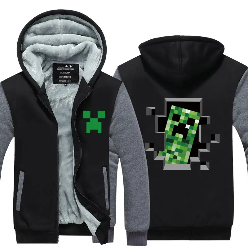 Fans Wear Casual Coat Anime Gaming Minecraft Zipper Hoodies Cosplay Costume My World Unisex Winter Hoodie with Pocket Fans Wear Casual Coat Anime Gaming Minecraft Zipper Hoodies Cosplay Costume My World Unisex Winter Hoodie with Pocket