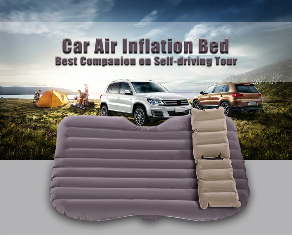 

PVC Car Air Inflation Bed Driving Travel Universal Automotive Comfortable Airbed Environmental Material Wave Design Vehcle Bed