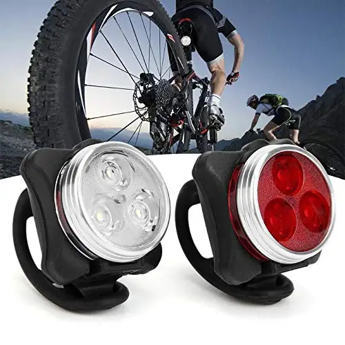 

1Pair Red Turn Signal Light Front Rear Bike Light Set Headlight and Taillight LED Waterproof for Cycling