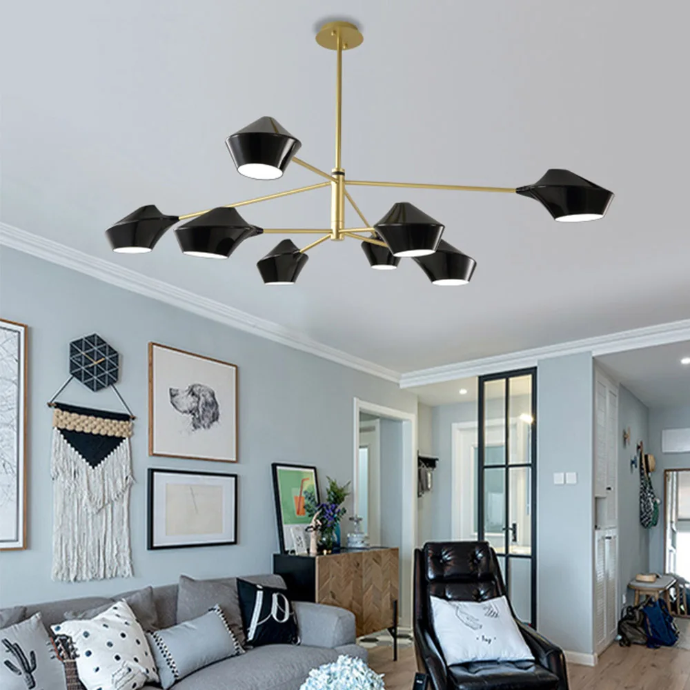 Us 69 99 50 Off Modern Luxury Designer Black Gold White Long Led Ceiling Suspended Chandelier Light Lamp For Hall Bedroom Corridor Living Room In