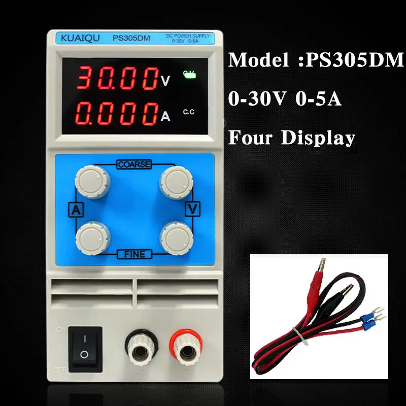 

KUAIQU mini DC Power Supply PS305DM 30V 5A 4digits Switching Power Supply Display Variable Adjustable laboratory power supply