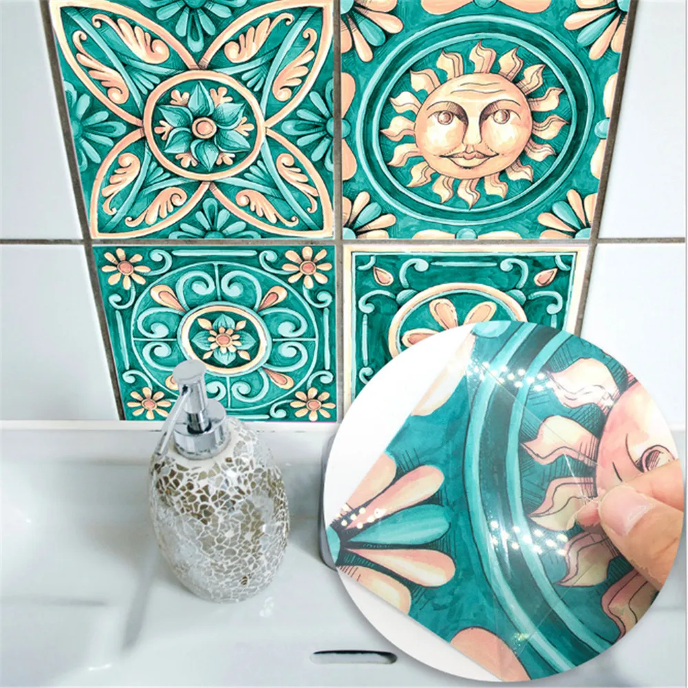 

Funlife new creative home decoration wall stickers bedroom living room bathroom Italian tile stickers TS027