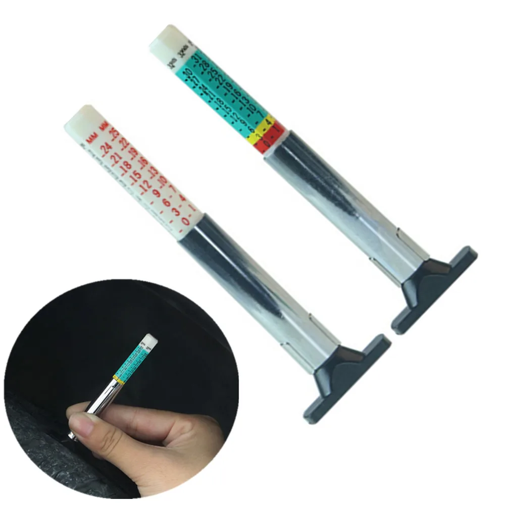 1PC Universal Type Tyre Tread Depth Gauge Metric Standard Measures Tester Car Bike Motor Truck Check Tester