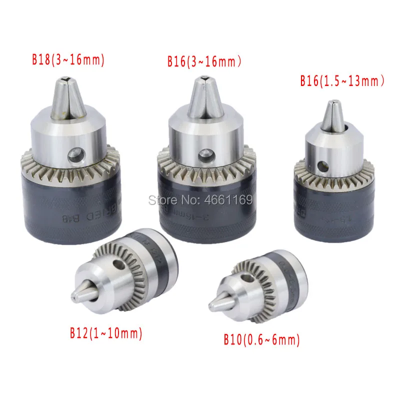 

Drill Chuck three pawl Collet Chuck B18 B16 B12 B10 Adjustable Keyless Drill Chucks Power Tools key type chuck light duty