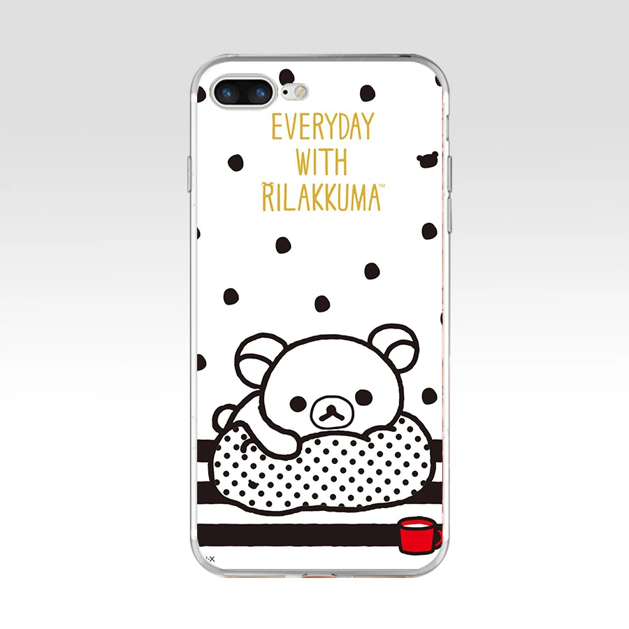 85AQ Забавный милый мультфильм Rilakkuma Мягкий ТПУ силиконовый чехол для Apple iPhone 6 6s 7 8 plus чехол