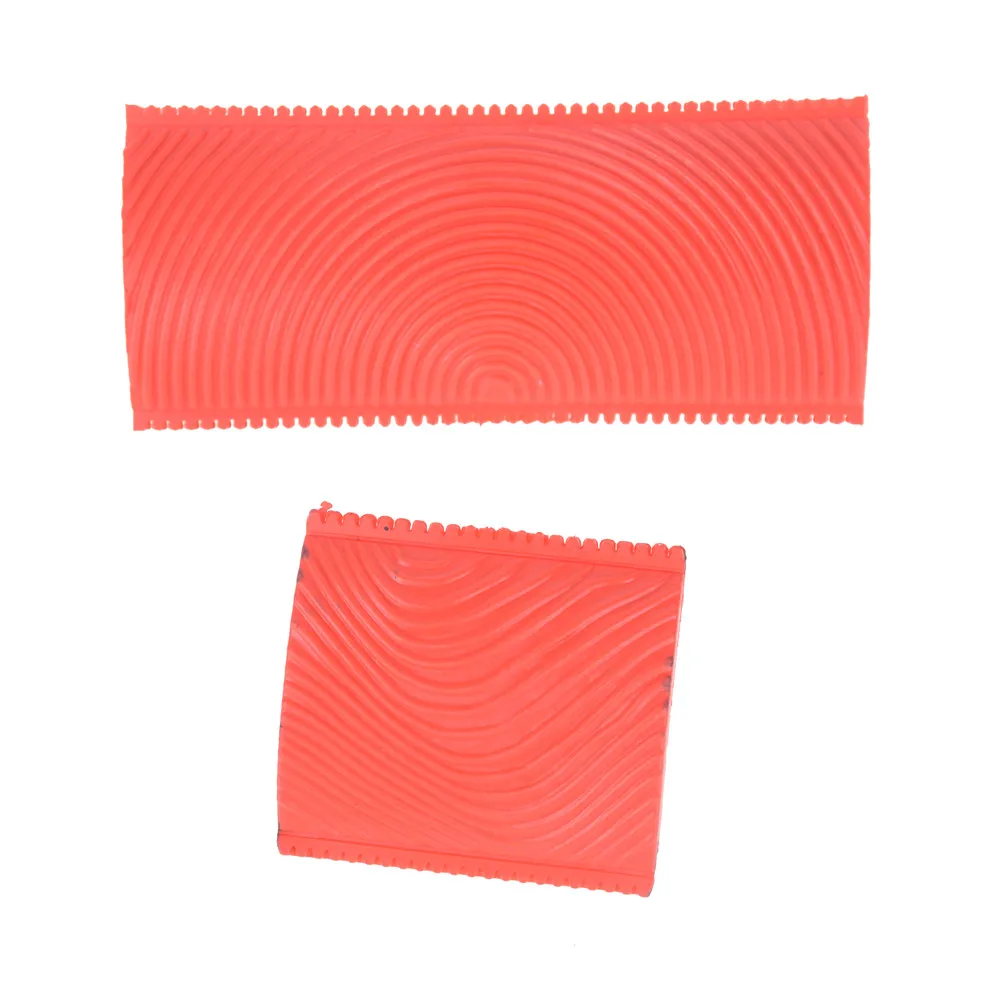 2pcs Large Small Size Red Wood Graining Rubber Painting Effects DIY Wall Decoration Tool Rubber Paint Tool Sets
