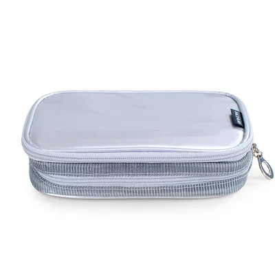 Cute Girl Professional Travel Small Makeup Bag Double Waterproof Cosmetic Bag Fashion Beautician Organizer Toiletry Makeup Pouch - Цвет: A-Net