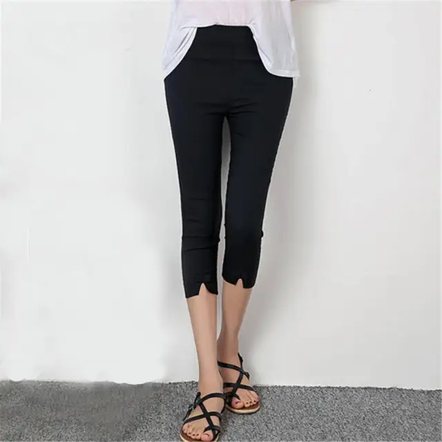 New 2017 Spring Summer Women's Casual Stretch Pants Candy Color capris Pants Female Thin Skinny legging Pants for women K088 1
