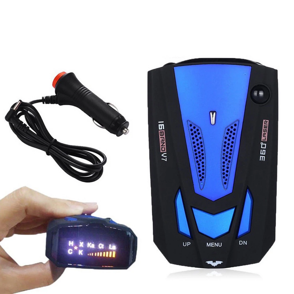 

Ultra-thin Car Radar 12V 360 Degree Car Laser Detectors Detection Range 800M With Car Charger LED Display Radar Detector
