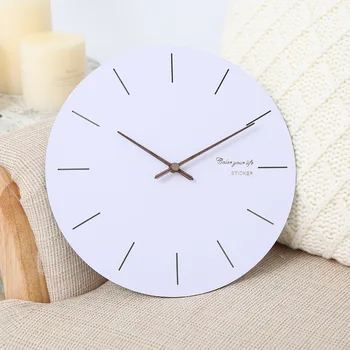 

Modern Nordic Wall Clock Minimalist Large Wall Clock Bedside Mute Clocks Creative Desk Clock Home Decor Cheap Pure White Clock