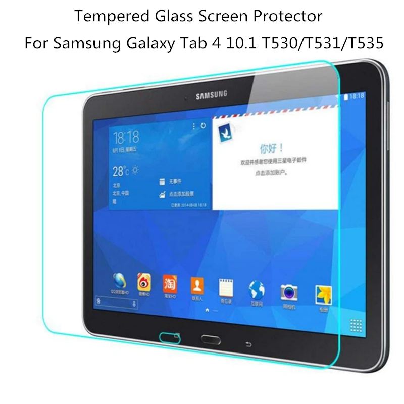 

Premium 9H 0.3mm Tempered Glass Screen Protector for Samsung Galaxy Tab 4 10.1 T530 T531 T535 Transparent Tablet Protective Film