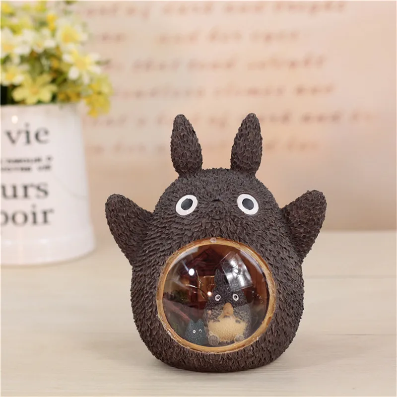  Cute Totoro Lamp Resin LED Night Light Cartoon Chinchilla Landscape Star lights Bedroom Bedside Lam - 4000004606426