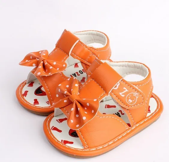 Г. Новые Мультяшные бант для маленьких девочек сандалии Летняя обувь для новорожденных от 0 до 12 месяцев модная детская нескользящая обувь принцессы