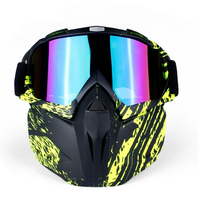 Мужская лыжная маска для сноуборда, зимние лыжные очки для снегохода, ветрозащитные очки для катания на лыжах, солнцезащитные очки для мотокросса - Цвет: 13
