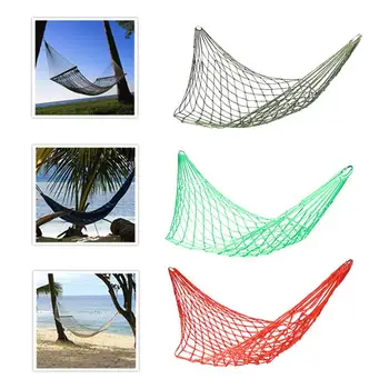 

Sleeping Mesh Hammock Swing Sleeping Bed Hammock Hamaca Hamac Portable Outdoor Camping Beach Travel Nylon Bed Hangnet