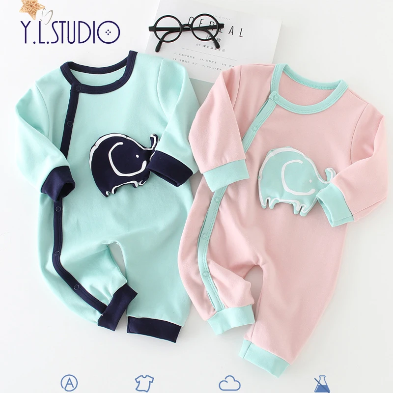 الوليد الصبي نيسيس الشتاء وزرة للفتيات طويلة الأكمام الحيوان طباعة نيسيي roupa menina الخريف طفل رضيع رومبير/بذلة