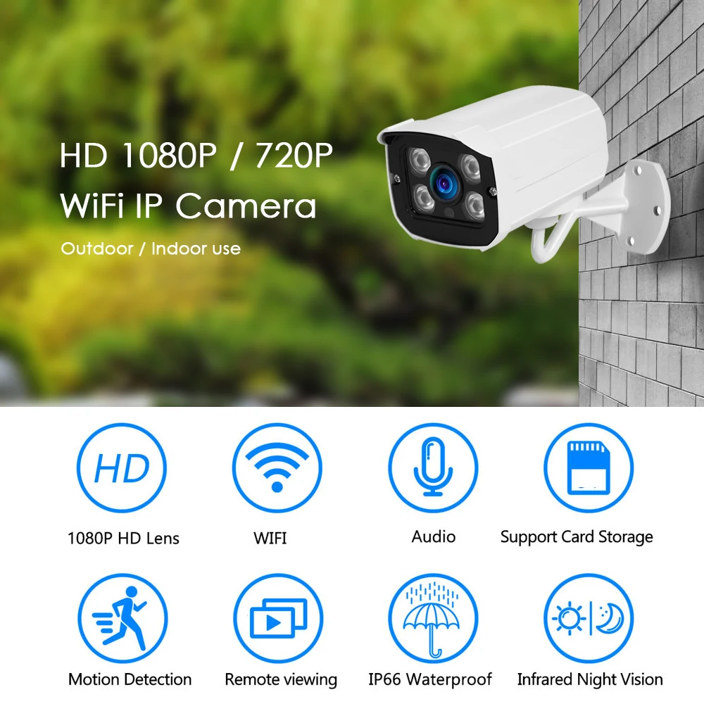 Gadinan 2MP Wifi камера ONVIF IP камера HD 1080P 720P ночное видение аудио запись sd-карта наружная камера Yoosee приложение электронная почта сигнализация