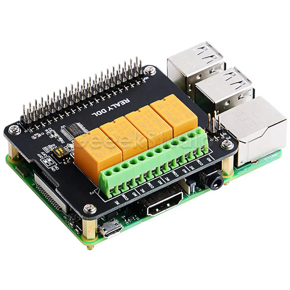 4 Channel Relay Hat Board For Raspberry Pi 4B/ 3B+ (Plus)/ 3B/ 2B image 2