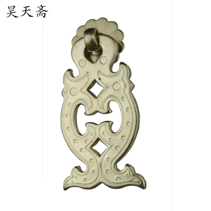 

[Haotian vegetarian] antique Chinese furniture accessories doors drawer handle HTE-193 nickel alloy section Dragons