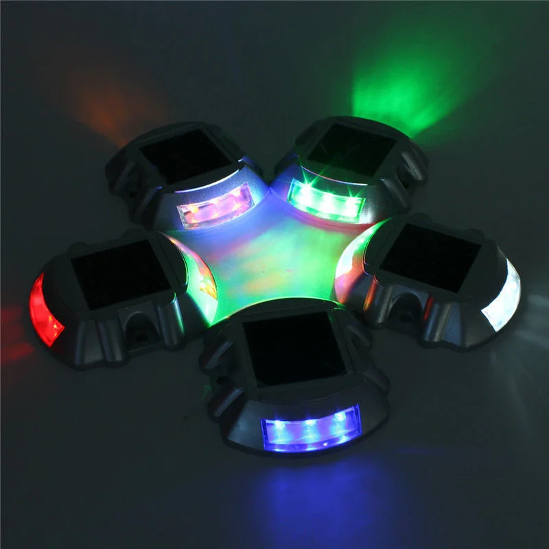 Solar da Estrada de Alumínio Chão da Lâmpada de Luz ao ar Quente e Branco da Luz Parafuso Prisioneiro Iluminação Estrada Driveway Caminho Doca Livre Branco Etc. 6-led 4 China lighting ground Suppliers