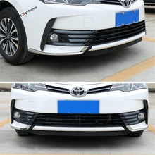 Yimaautoпланки передние противотуманные фары лампа век бровей Накладка полосы Крышка отделка 2 шт. подходит для Toyota Corolla внешний