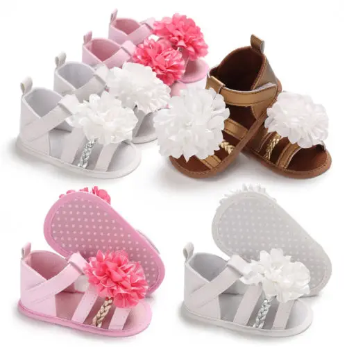 Cute Kids Girls Princess Shoes Baby Toddler Children Flat Shoes Flower Sandals Cute Baby Girls Shoes