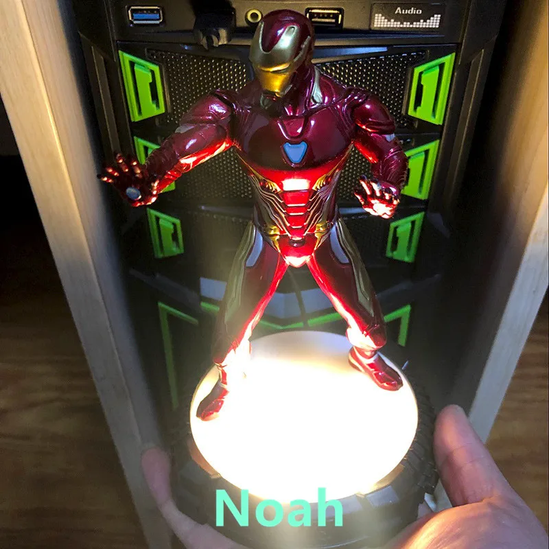 7 дюймов Мстители Железный человек Tony Stark супергерой USB с светодиодный свет экшн
