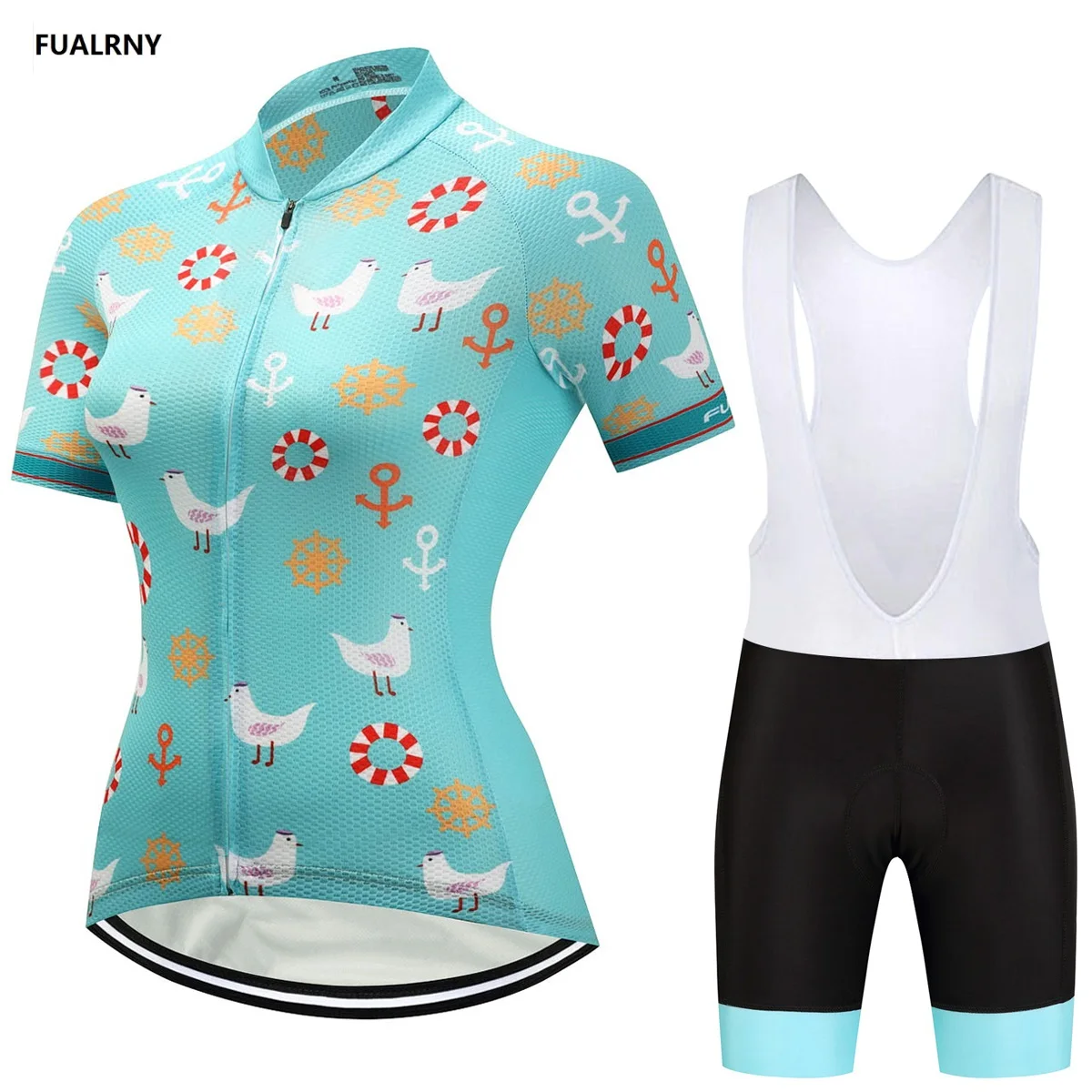 FUALRNY Cycling Jersey Set Quick Dry Summer Women MTB Bike Cycling
