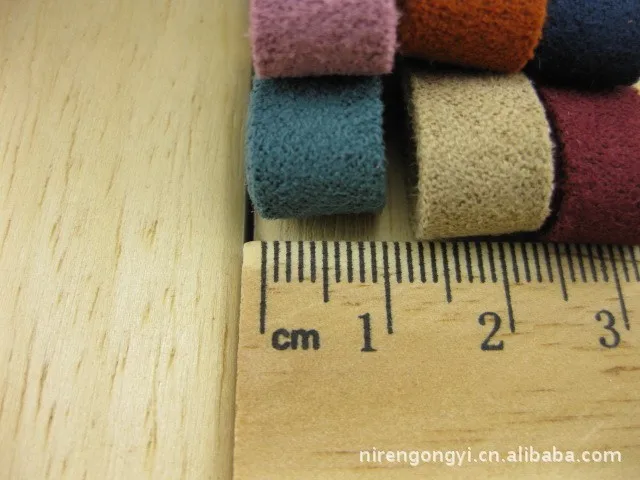 10mm Solid Color Micro Flannelette Suede fabric cloth DIY Hair bowknot accessories material Satin Ribbon 5pcsLot_9