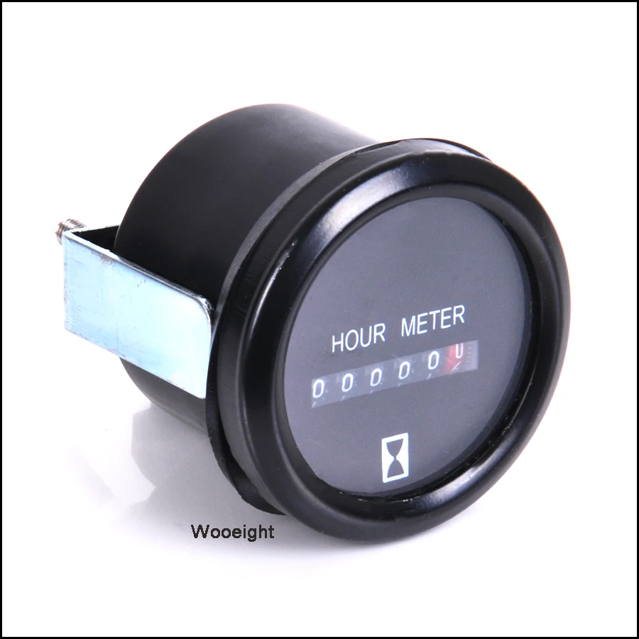 Mechanical Hour Meter Counter Hourmeter Timer For Diesel Gasoline Petrol Engine Marine Boat 12V 24V 36V With Lighting Indicator (6)