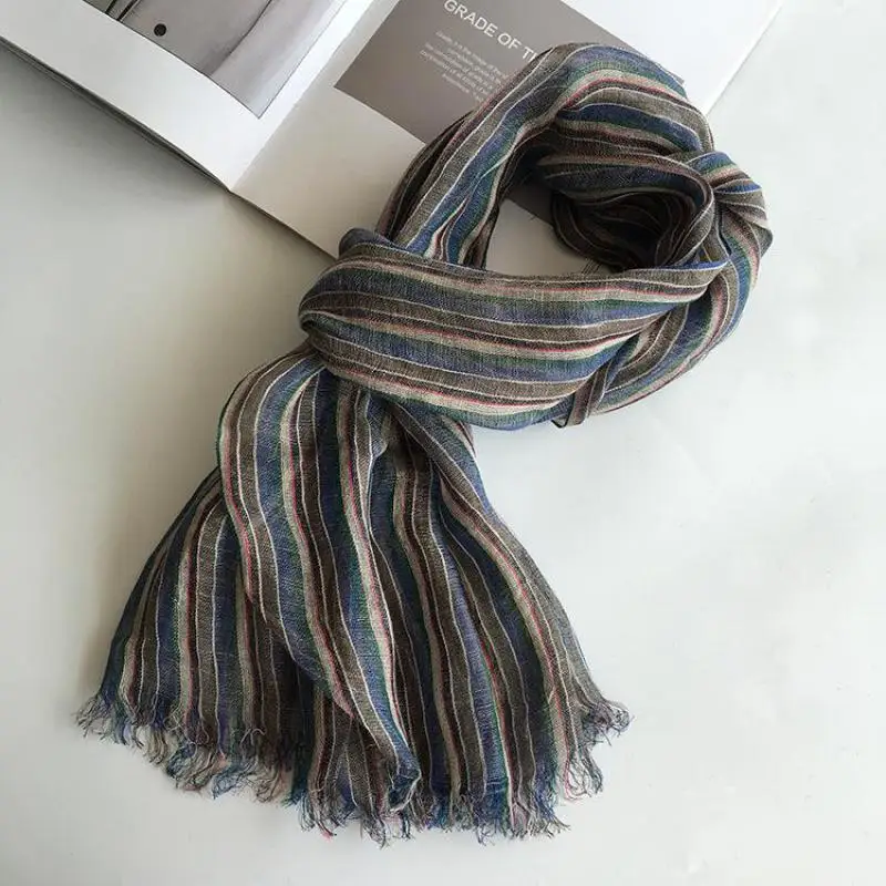 

Unisex Style spring summer autumn winter Scarf Cotton And Linen Solid Color long women's scarves shawl fashion men scarf