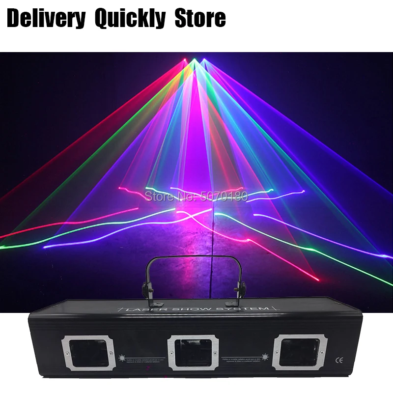 

ShowTime 3Lens Beam RGB Line Scanner Disco Laser Good Use For DJ Dance Bar Coffee Xmas Home Party KTV Effect Light System Show