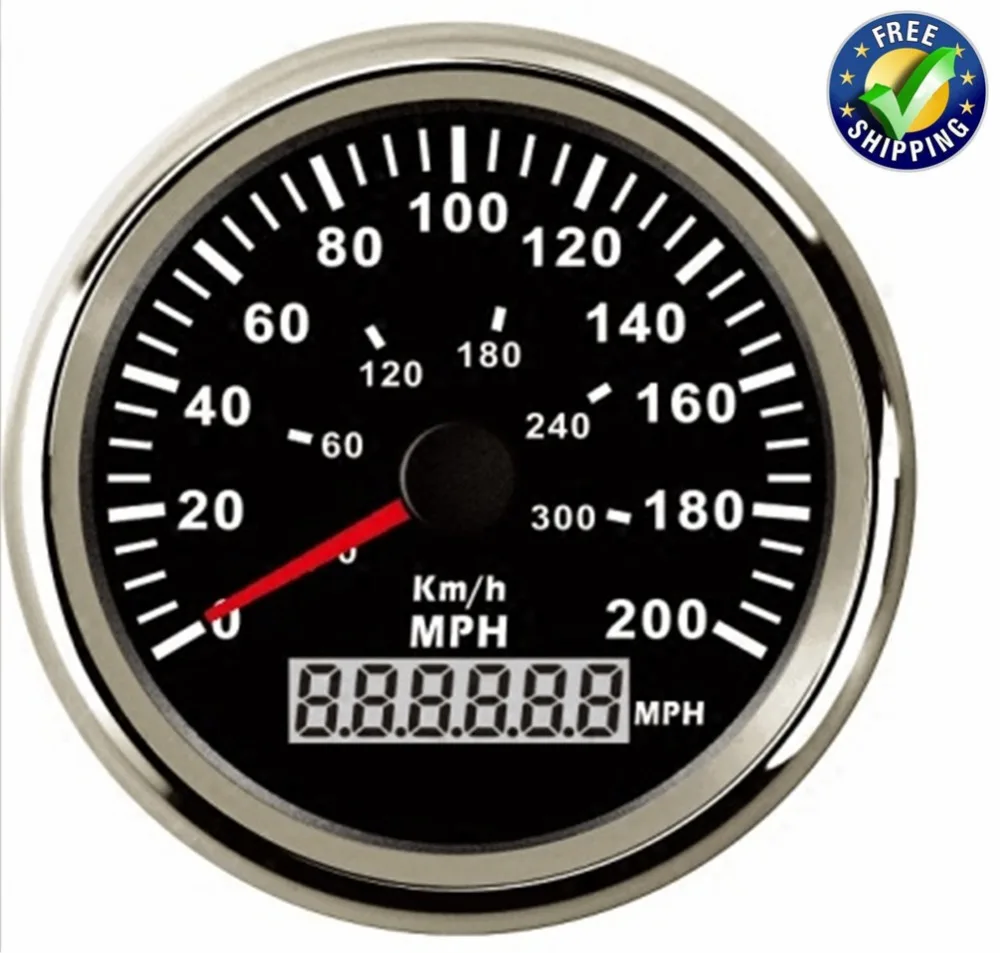 Pack of 1 High Quality 85mm 0 200MPH GPS Speedometers 0 300km/h Pointer
