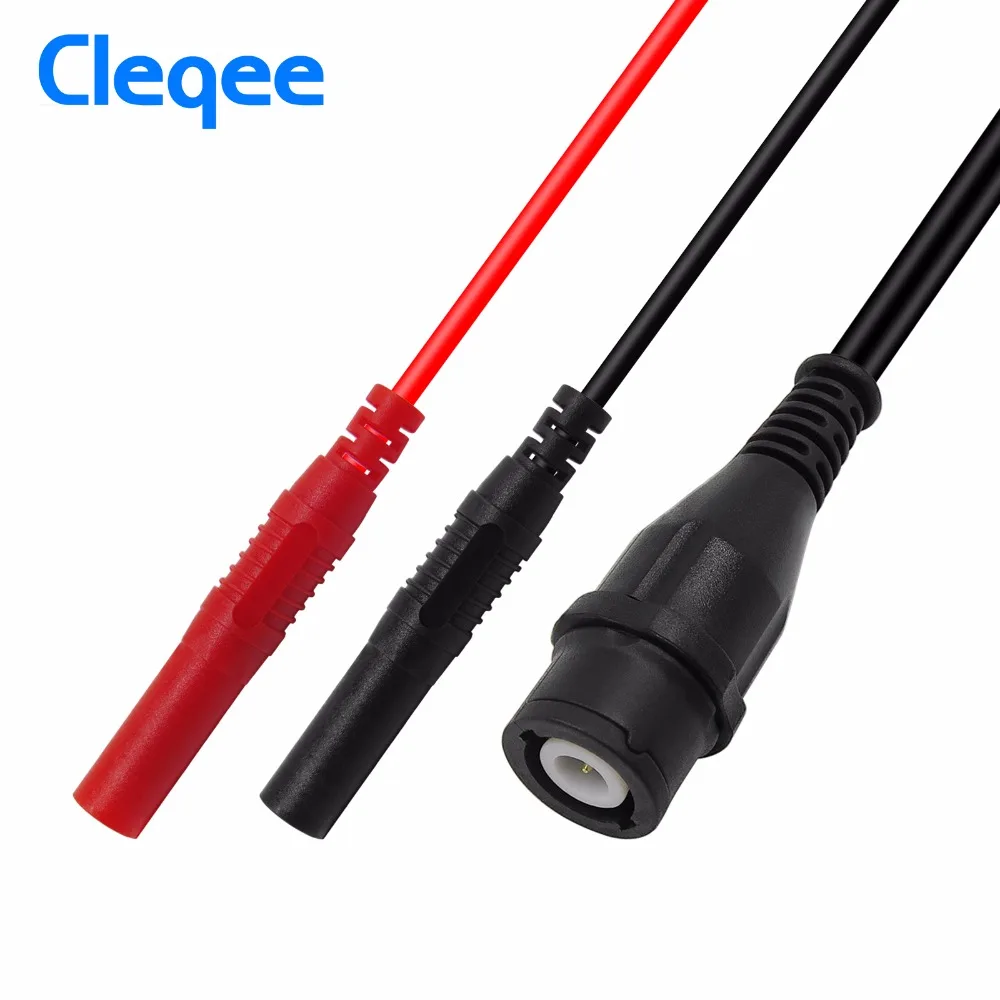 Cleqee P1206 BNC штекер к 4 мм прямой Банановый коаксиальный кабель осциллограф тестовый