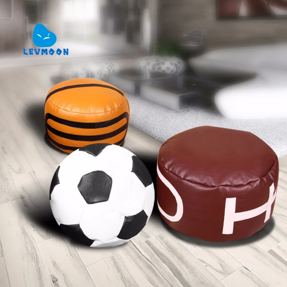 LEVMOON Beanbag диван кресло мяч сиденье Zac комфорт Bean Bag покрывало для кровати без наполнения только оболочки регби beanbags