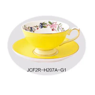 180 мл кофейная чашка с блюдцем, элегантная керамическая чашка для послеобеденного чая, кофейная чашка, офисные предметы домашнего обихода, украшение для дома 5ZDZ110 - Цвет: H207A