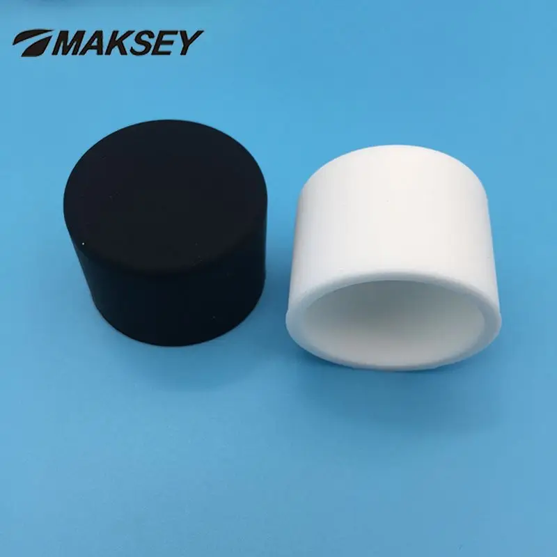 Screw Thread Protectors 23mm ID Round End Cap Cover Black Tube Caps 5pcs
