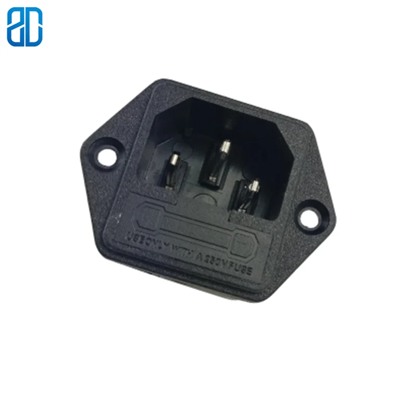 3PIN два в одном IEC320 C14 встроенный разъем адаптера питания выход с предохранителем